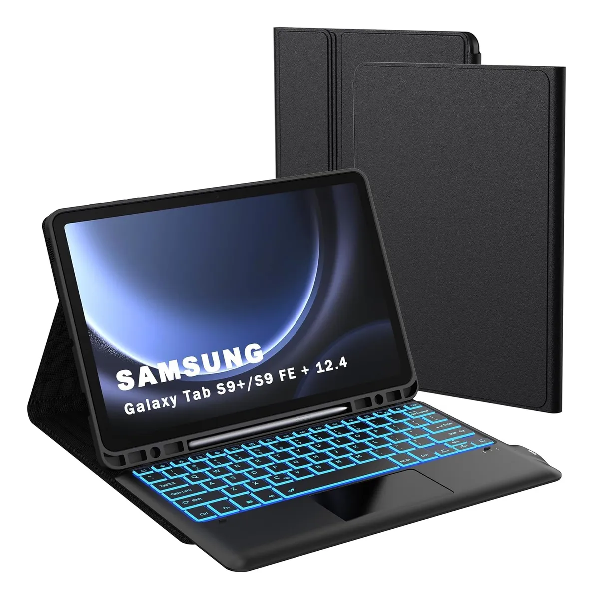 Detachable Backlit Keyboard Cas for Samsung  Galaxy Tab S9 FE+, S9+, and S10+