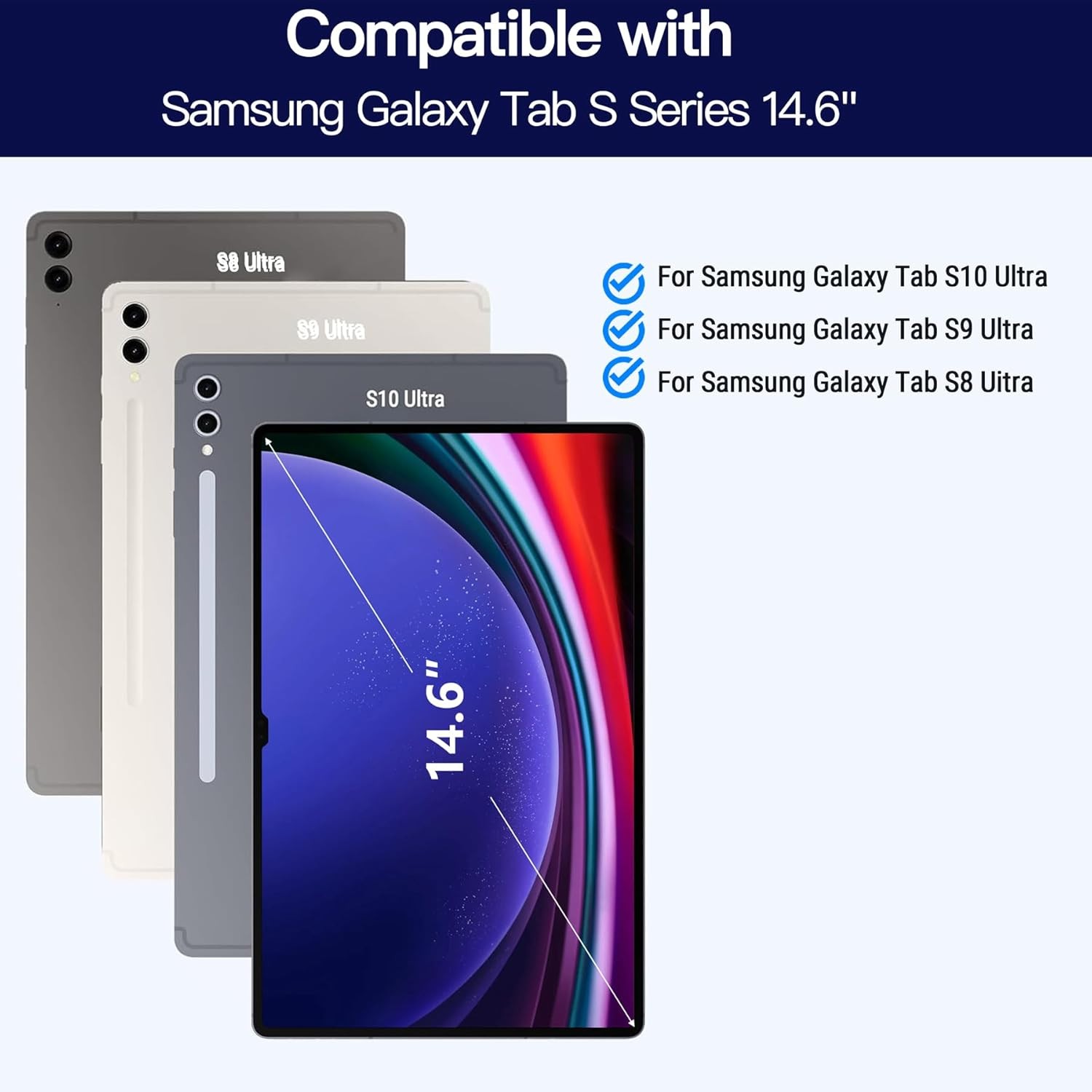 Floating Backlit Keyboard Case with Trackpad for Samsung Galaxy Tab Ultra 14.6